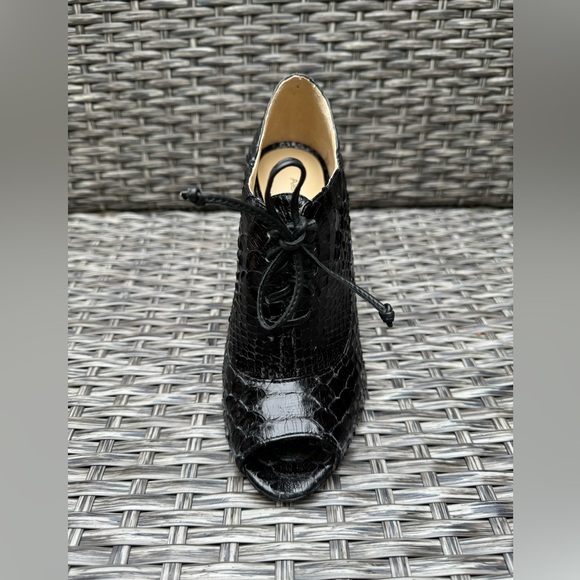 Alexandre Birman Python Peep Toe Lace Up Bootie NEW Retail $755 - Picture 3 of 7
